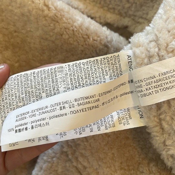 Zara textured biker jacket medium - Picture 5 of 8